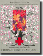 France - Booklet Red Cross 1975 with special red cancellation
